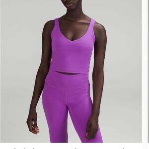 Purple V-Neck Align Top